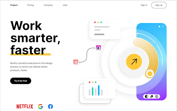 design a responsive landing page in figma