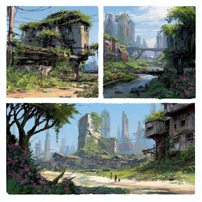 Create environment concept art and background by Faadaustee | Fiverr
