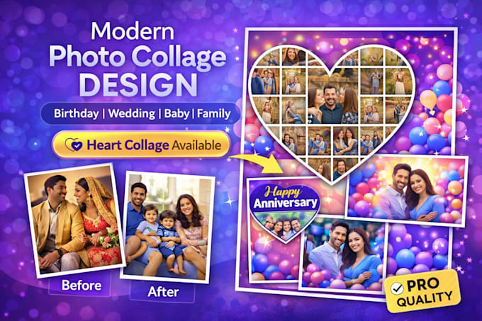 create modern photo collage and creative frame design