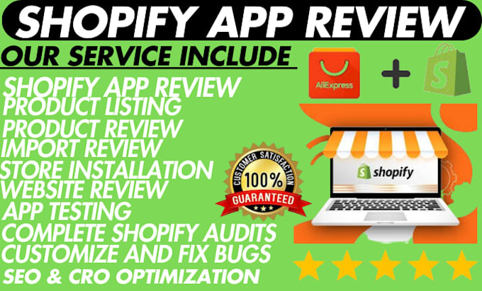do shopify app review website audit product review usa app installation qa test