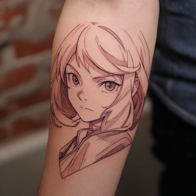 make comic cartoon anime tattoo design