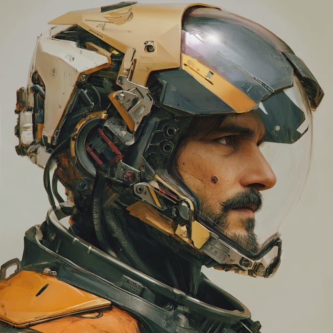make a sci fi character or sci fi illsutration for you