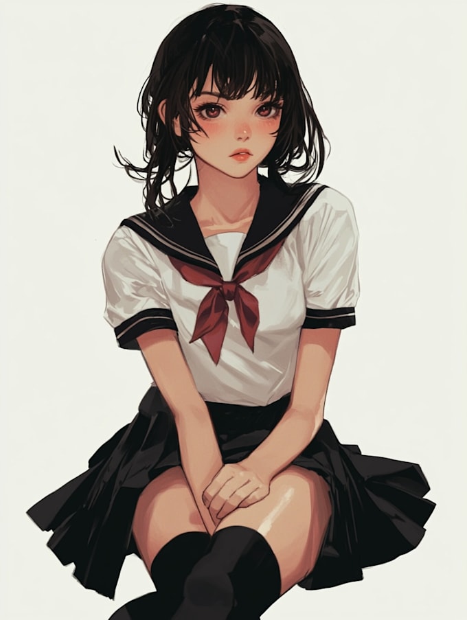 design png character in anime vtuber model style