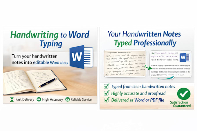 convert handwritten notes into accurate word documents