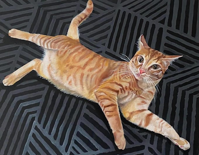 paint a custom acrylic pet portrait as a unique gift