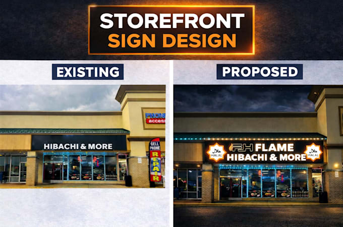 Storefront Exit Sign Design professional storefront sign by Nahid831 | Fiverr