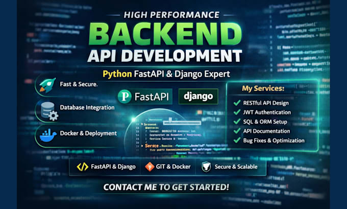 create high performance rest api in python fast api or django