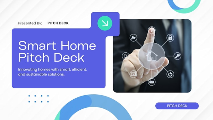 design smart home startup pitch deck proptech deck investor iot presentation