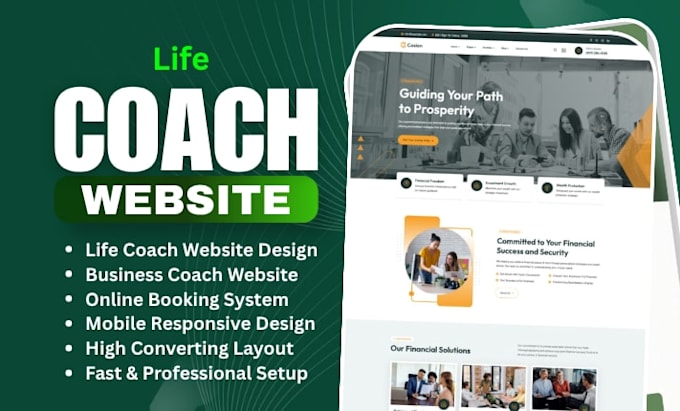 build or rebuild your life coach business coach website and booking website