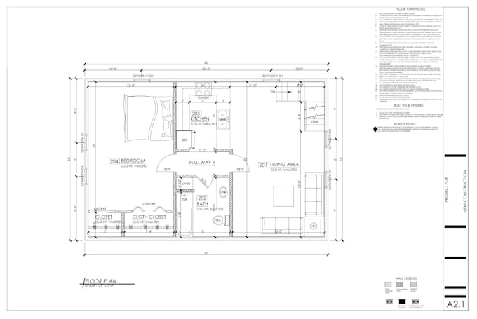 do garage conversion drawing for permit construction