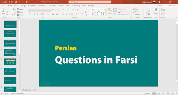 teach you farsi easily, online
