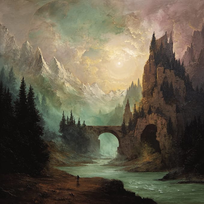 digitally paint fantasy landscape