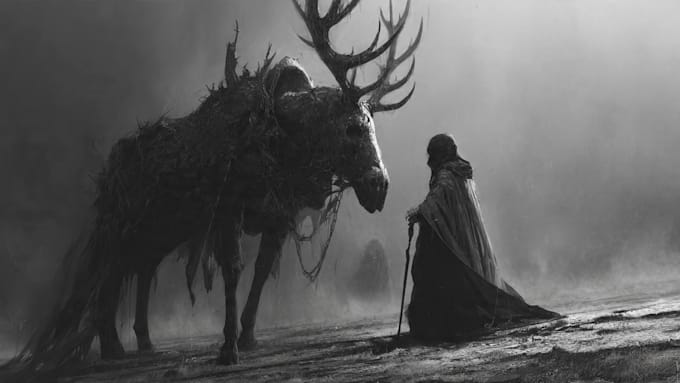 draw horror and dark fantasy illustrations