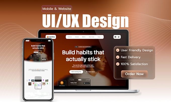 create wesbsite and mobile app, landing page
