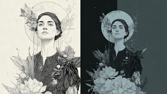 create unique hand drawn illustrations