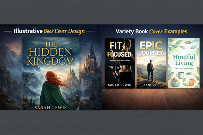 professional book cover design for e book and print