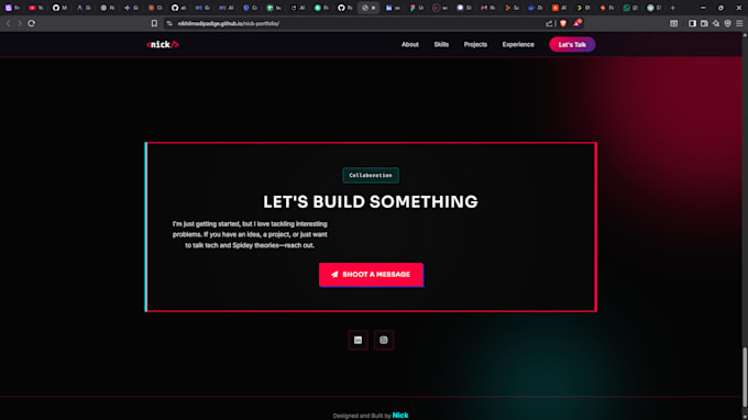 build a modern, responsive portfolio website