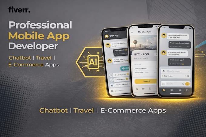 develop ai mobile apps, ai chatbots, ai websites and ai saas solutions