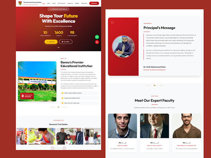 develop and design a landing page website