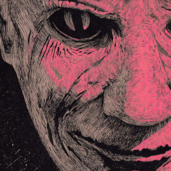 draw a metal, horror, dark art
