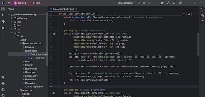 create a production ready spring boot rest API in java