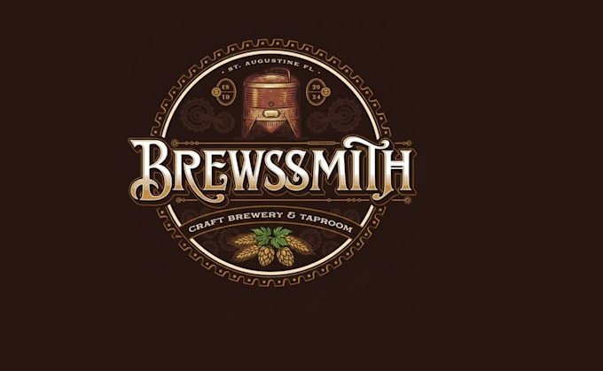 create vintage steampunk themed logo design