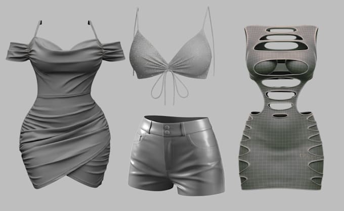 do realistic 3d clothing mesh for second life using clo3d and marvelous designer