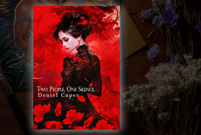 design romantic book cover design