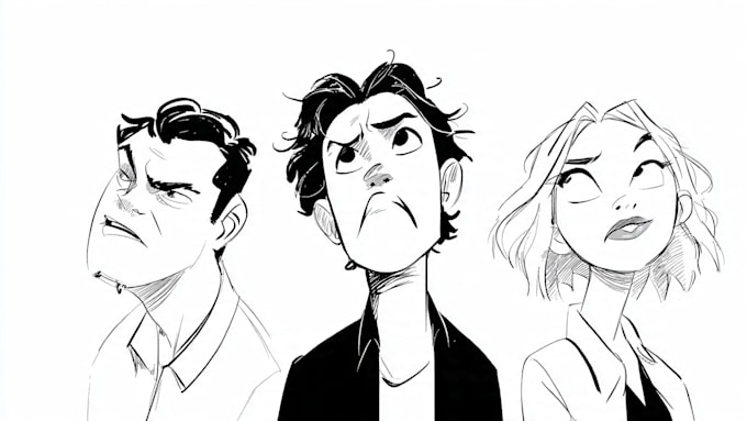 draw cartoon comic strips and illustrations