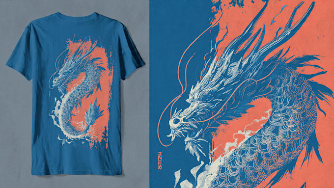 create linocut tshirt design for brands