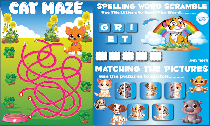 draw spot the difference hidden object puzzle maze worksheets activity book