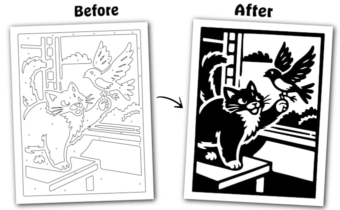 create custom monochrome coloring pages for amazon KDP