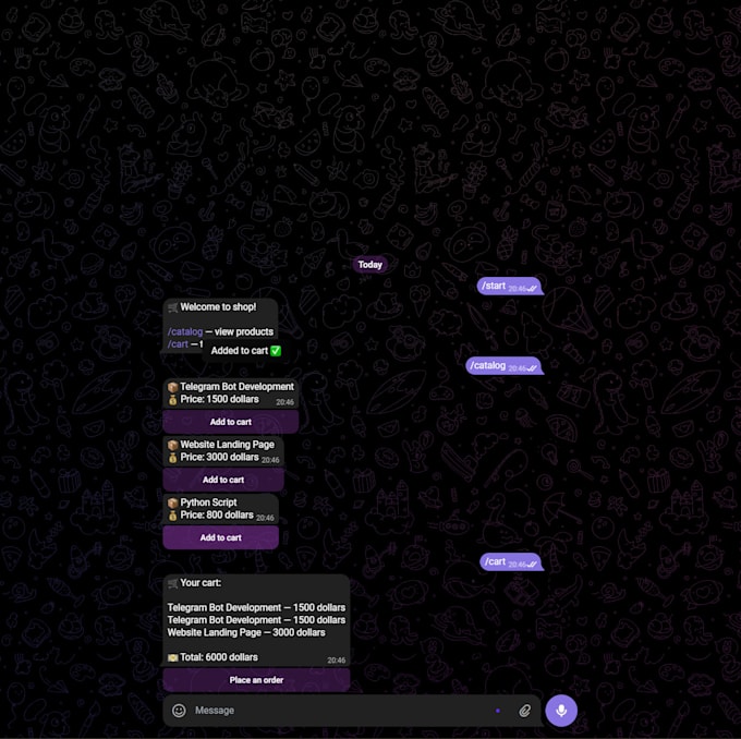 do python code and python telegram bot
