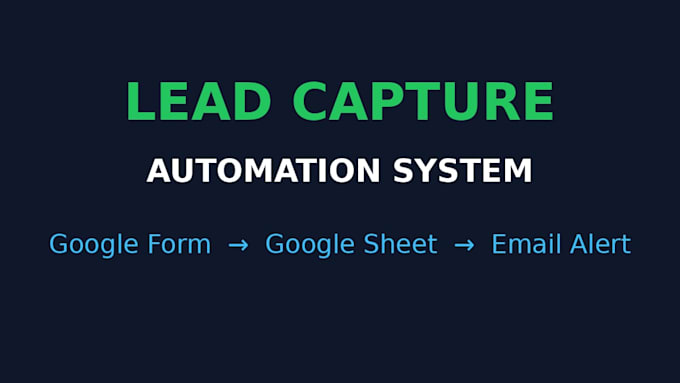 build automated lead capture system using google forms and make