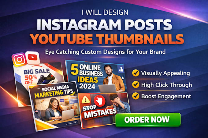 create professional instagram posts and youtube thumbnails