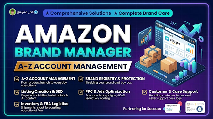 be your amazon account manager and scale your fba brand to 7 figures