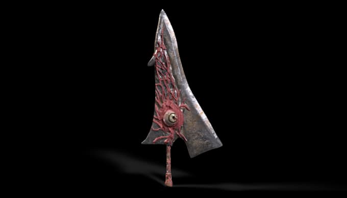 make 3d game ready weapon asset exactly like your reference