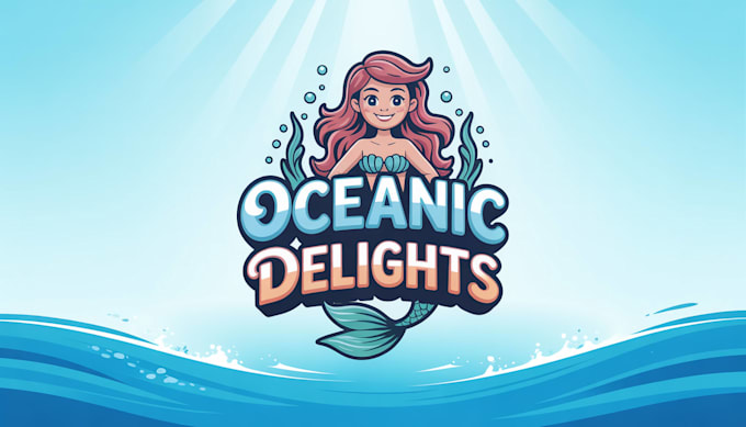 create amazing mermaid logo with unlimited revisions