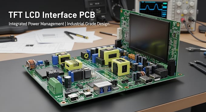 develop tft lcd interface pcb with power management