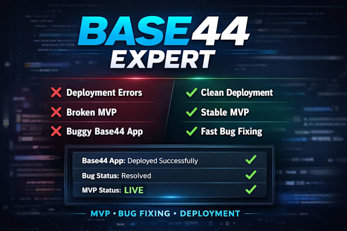 base44 expert base44 app base44 bug fixing base44 deployment base44 mvp replit