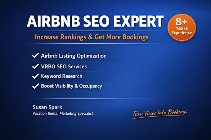 be your  airbnb SEO expert for more bookings and revenue