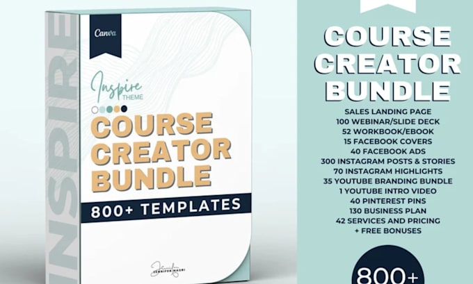 design canva online course workbook lesson slides for coaches and course creator