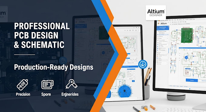 professionally design pcb layout, pcb design schematics design on altium