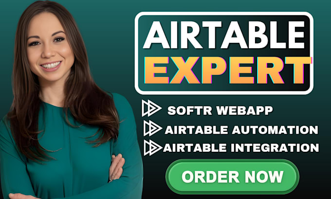 setup airtable database, airtable automation, integrate softr webapp, crm expert