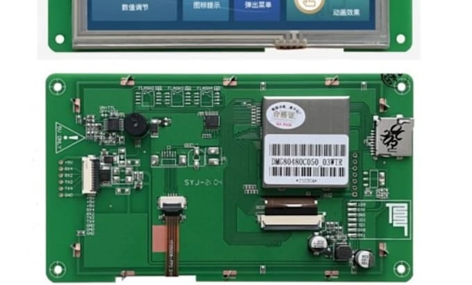 design industrial hmi pcb, touchscreen pcb, lcd tft pcb, control panel pcb