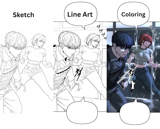 draw webtoon episode, manhwa, vertical scroll webcomic, webnovel cover