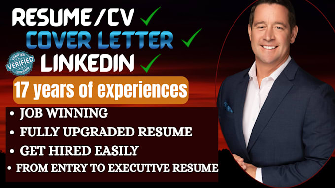 Create executive and tech ats resumes cv and linkedin that get ...