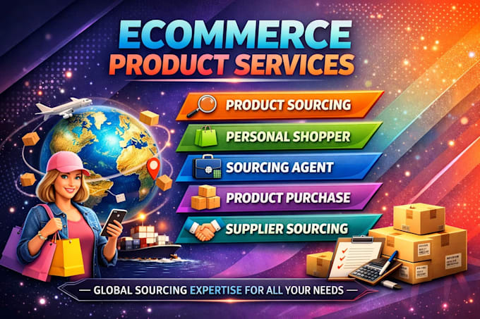 be your product sourcing agent and purchase items worldwide