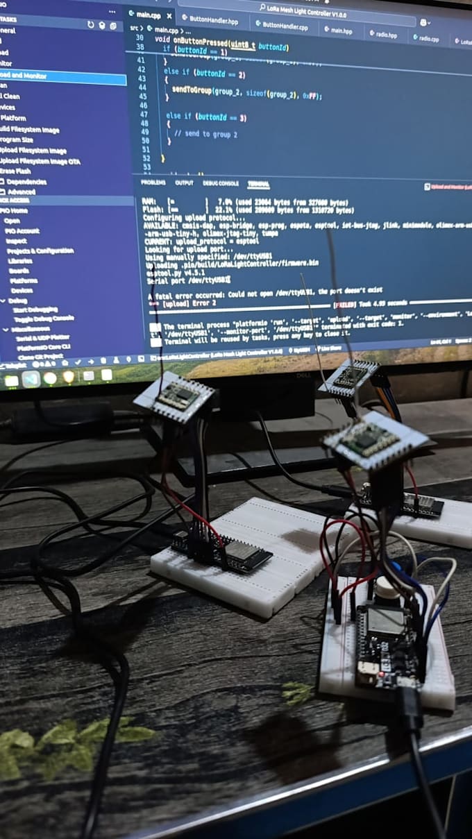 develop esp32 or stm32 iot prototype and embedded firmware