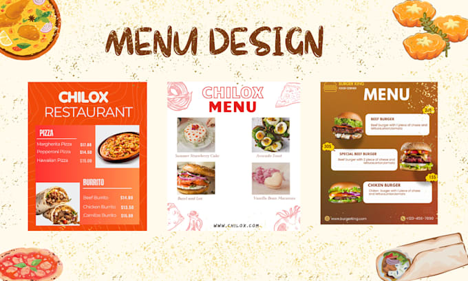 design stunning restaurant instagram posts and menus